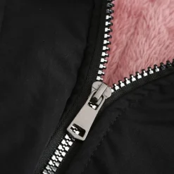 Jassen Dames*Felicitas - Trendy pluizige dames jas met warme capuchon