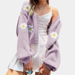 Truien & Vesten Dames*Fernanda - Stijlvol Bloemenvest voor Dames - Zomerse Editie