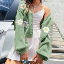 Truien & Vesten Dames*Fernanda - Stijlvol Bloemenvest voor Dames - Zomerse Editie