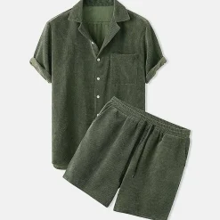 Sets Heren*FERRAN - Heren corduroy set voor de zomer