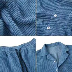 Sets Heren*FERRAN - Heren corduroy set voor de zomer