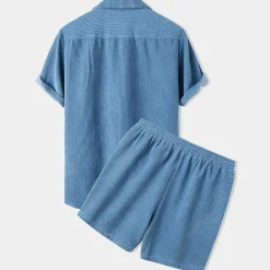 Sets Heren*FERRAN - Heren corduroy set voor de zomer