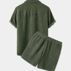 Sets Heren*FERRAN - Heren corduroy set voor de zomer