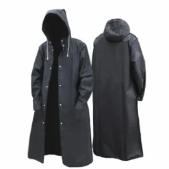 Jassen Heren*FINN - Lichte regenjas voor dames en heren, perfect voor lente en zomer Zwart