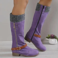 Damesschoenen*FIONNA - Zomerse dameslaarzen in effen kleur