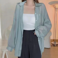 Topjes & Shirts Dames*Fiore - Elegante zomershirt met lange mouwen en moderne snit