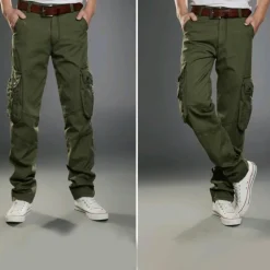 Broeken Heren*FLAVIO - Luchtige casual cargo broek voor de zomer