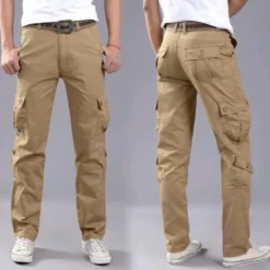 Broeken Heren*FLAVIO - Luchtige casual cargo broek voor de zomer