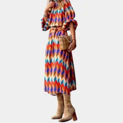 Jurken & Jumpsuits Dames*Fleurine - Comfortabele en kleurrijke damesjurk voor de zomer