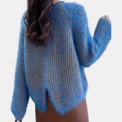 Truien & Vesten Dames*FLOR - Stijlvolle Zomerse Trui voor Dames Blauw