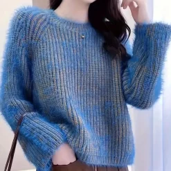 Truien & Vesten Dames*FLOR - Stijlvolle Zomerse Trui voor Dames Blauw