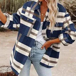 Jassen Dames*Florentina - Comfortabele en stijlvolle geruite damesjas voor de zomer