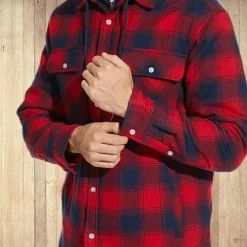 Jassen Heren*FLORIAN - Lichte geruite zomerjas met capuchon voor heren