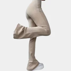 Broeken & Rokken Dames*Franca - Geribde uitlopende zomerbroek voor dames