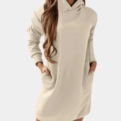 Jurken & Jumpsuits Dames*Francine - Comfortabele damesjurk met capuchon voor de zomer