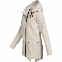 Jassen Dames*FRANCINE - Lange regenjas met capuchon voor dames