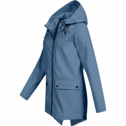 Jassen Dames*FRANCINE - Lange regenjas met capuchon voor dames