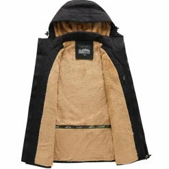 Jassen Heren*FRANCIS - Winterjas voor heren met afneembare capuchon Zwart