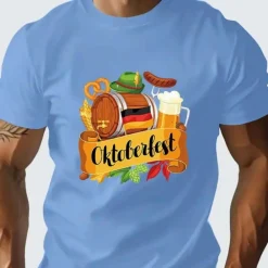 Shirts Heren*Frederic - Zomerse Oktoberfest Casual Crew overhemd voor heren