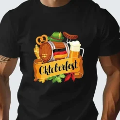 Shirts Heren*Frederic - Zomerse Oktoberfest Casual Crew overhemd voor heren