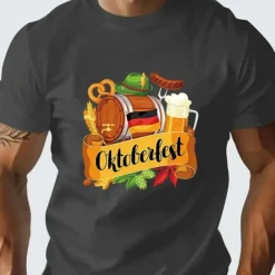 Shirts Heren*Frederic - Zomerse Oktoberfest Casual Crew overhemd voor heren