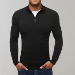 Truien & Vesten Heren*Fredrik - Lichte herensweater met rits voor de zomer