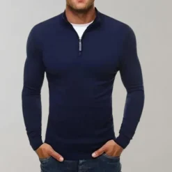 Truien & Vesten Heren*Fredrik - Lichte herensweater met rits voor de zomer