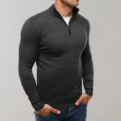 Truien & Vesten Heren*Fredrik - Lichte herensweater met rits voor de zomer