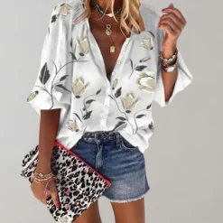 Topjes & Shirts Dames*Freydis - Zomerse blouse met bloemenprint voor dames