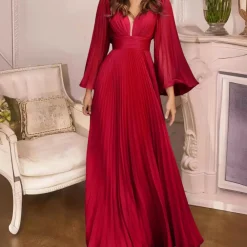 Jurken & Jumpsuits Dames*Furman - Elegante en geplooide maxi-jurk voor dames - Zomerse Stijl