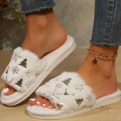 Damesschoenen*GABBIE - Trendy Kerstpantoffels voor Dames