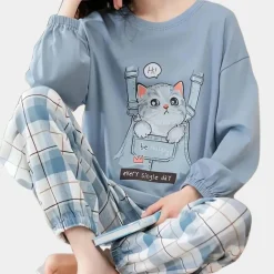 Sets Dames*Galia - Ontspannen en elegante loungeset voor dames, perfect voor de zomer Blauw