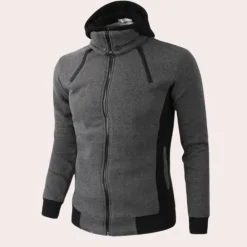 Jassen Heren*Gaspar - Sportieve zomer herenhoodie met rits