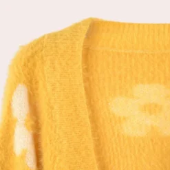 Truien & Vesten Dames*Gaspara - Stralend gebloemd zomer vest met lantaarnmouwen voor dames