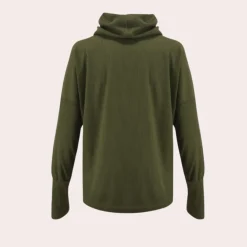 Truien & Vesten Dames*Gebreide coltrui voor dames - Lente/Zomer editie Legergroen