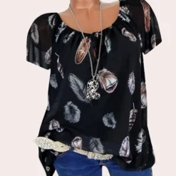 Blazers & Blouses Dames*Gemakkelijke en losvallende damesblouse voor de zomer