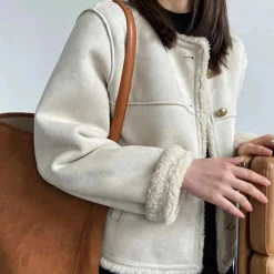 Leren Jassen Dames|Jassen Dames*GEORGIA - Stijlvolle jas voor vrouwen Bruin sepia