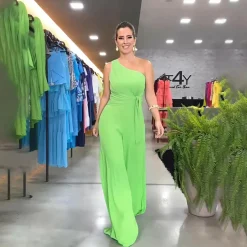 Jurken & Jumpsuits Dames*GEORGINA - Stijlvolle zomerse jumpsuit met één schouder