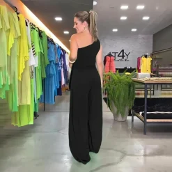 Jurken & Jumpsuits Dames*GEORGINA - Stijlvolle zomerse jumpsuit met één schouder