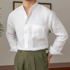 Shirts Heren*Gerardo - Trendy herenoverhemd met lange mouwen voor de zomer