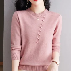 Truien & Vesten Dames*Gergana - Modieuze dames zomertrui met tijdloze knopen