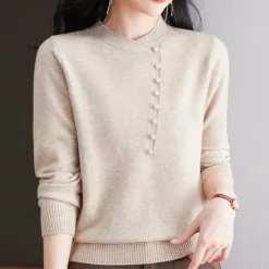 Truien & Vesten Dames*Gergana - Modieuze dames zomertrui met tijdloze knopen