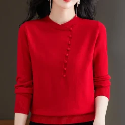 Truien & Vesten Dames*Gergana - Modieuze dames zomertrui met tijdloze knopen