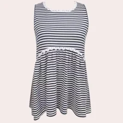 Topjes & Shirts Dames*Gestreepte gebreide zomertanktop voor dames