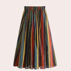 Broeken & Rokken Dames*Gete retro zomerrok voor dames Streep