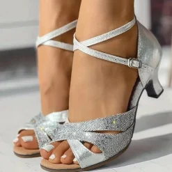 Damesschoenen*GIANNA - Zomerse Dames Sandalen met glitterhak