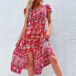 Jurken & Jumpsuits Dames*GINEVRA - Luchtige zomer boho jurk