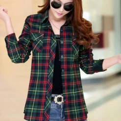 Blazers & Blouses Dames*Ginevra - Trendy Zomerse Geruite Blouse voor Dames