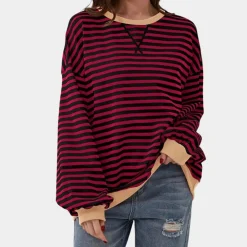 Truien & Vesten Dames*Gioia - Oversized en gestreepte zomerse trui voor dames