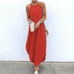 Jurken & Jumpsuits Dames*GIOVANNA - Stijlvolle zomerse casual jurk met riempjes